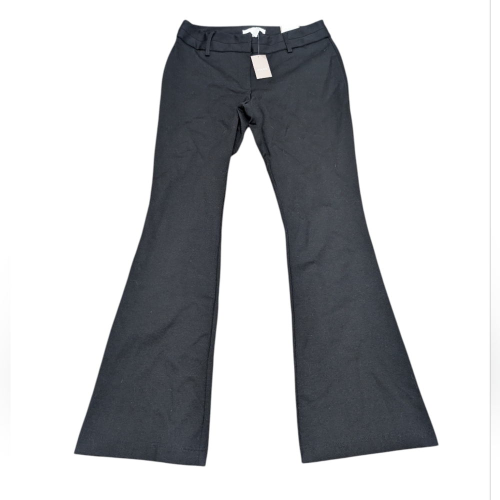 New CHICO'S Ponte Double Waist Flare Black Dress Pants (Women's 0 regular aka 4)